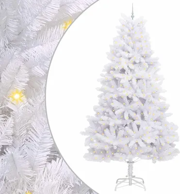 Produktbild von Künstlicher klappbarer Weihnachtsbaum Weiß 300 cm PVC und Stahl