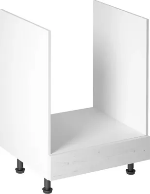 Produktbild von Herdumbauschrank 60 cm ohne Arbeitsplatte küchenmöbel, Provence D60ZK Weiß/Matt