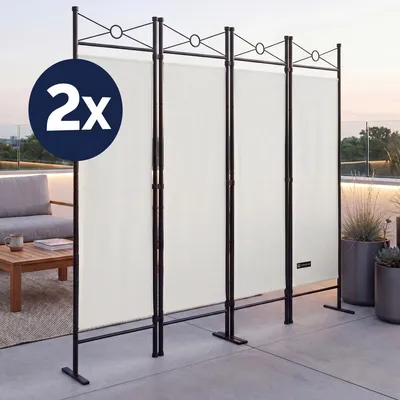Produktbild von CASARIA® 2er Set Paravent 180x163cm 4-teilig Weiß