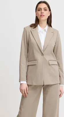 Produktbild von b.young BYRIZETTA Damen Blazer Longblazer Jacke mit Reverskragen und Knopf Regular Fit mit Stretch