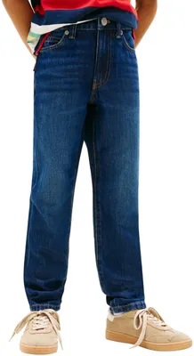 Immagine prodotto di Pantaloni jeans da bambino Tommy Hilfiger, colore blu scuro, modello regular fit, colore blu (effetto used), taglia 10W/10