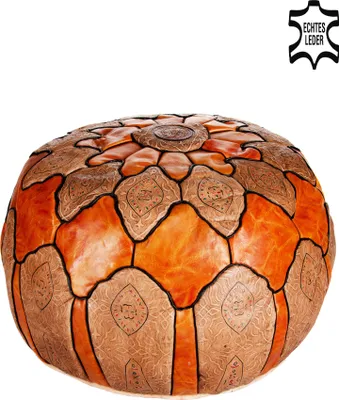 Immagine prodotto di Pouf orientale in pelle Hakam - 60 cm
