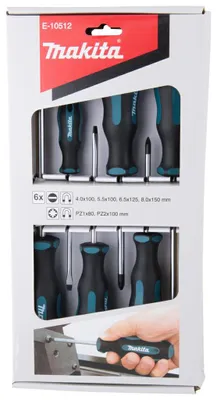 MAKITA Schraubendreher-Set 6-teilig mit SL und PZ Griffen