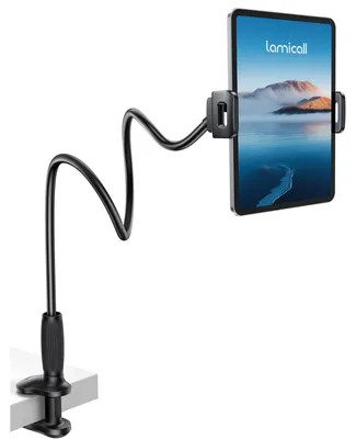 Produktbild von Tablethalter Tablet-Ständer Bett - Schwanenhals 86 cm - 360° drehbar - Bis 800 g - Für Tablets 4,7 bis 13 Zoll