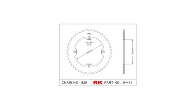 Produktbild von Rk Kettenrad 520 38z Stahl silber