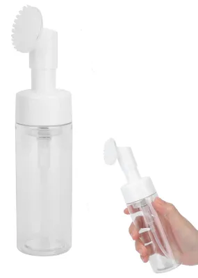 Schaumflasche 200 ml transparent mit Silikonbürste