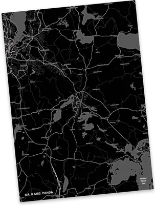 Produktbild von Mr. & Mrs. Panda Postkarte Preetz - Geschenk, Stadt Dorf Karte Landkarte Map Stadtplan, Ansichtskarte, kunstkarte, Grußkarte, Postkarten, Ansichtskarten