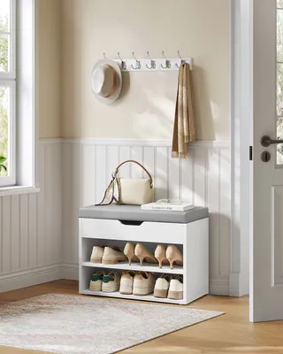 Produktbild von VASAGLE Schuhbank, Sitzbank, Schuhregal mit gepolstertem Kissen, Schuhorganizer