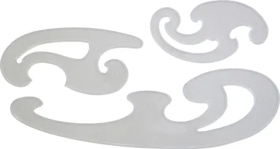 Produktbild von Burmestersatz 3 Kurven transparent Packung mit 10 Stück
