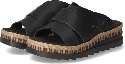 Produktbild von Rieker Pantoletten Damen Kunstleder Schwarz Größe: 40