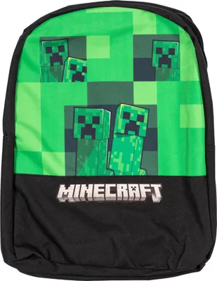 Produktbild von Plecak Minecraft - czarny/zielony - wzór Pixel Creeper - regulowane paski - tornister dla chłopców i dziewczynek - oficjalna licencja