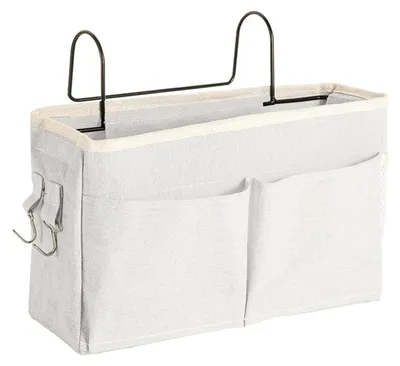 Imagen del producto de Solidchoice - Mesita de noche multifuncional, bolso colgante, bolsa de almacenamiento para ropa de cama y objetos (beige)