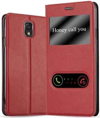 Produktbild von Cadorabo Schutzhülle für Samsung Galaxy NOTE 3 Hülle in Rot Handyhülle Book Case Cover Etui
