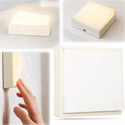 Image de Lampe LED, lampe de chevet, fixation murale, installation sans outils, aimant
