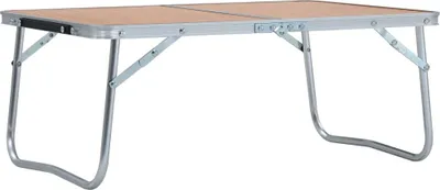 Produktbild von Klappbarer Campingtisch Braun Aluminium 60 x 40 cm