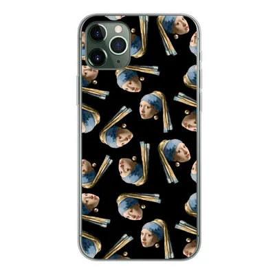 Produktbild von MuchoWow® Handyhülle Schutzhülle Hülle für iPhone 11 Pro Max Das Mädchen mit dem Perlenohrring - Muster - Vermeer Silikon Softcase Handy Hülle - Schutz