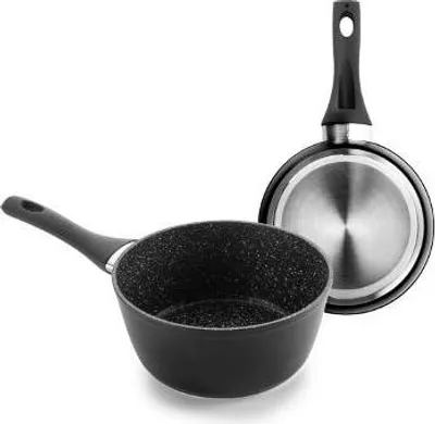 Productafbeelding van Ibili-Natura pan, aluminium, 16x7,5 cm, 1,5 liter, zwart