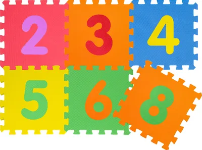 Produktbild von SPIELMATTE Zahlen 10-teilig Schaumstoff 30x30 Spielteppich Puzzlematte Kinder Matte