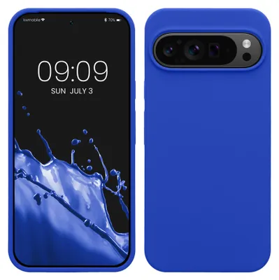 Produktbild von kwmobile Handyhülle für Google Pixel 9 Pro XL Hülle, für Pixel 9 Pro XL Case - Hülle Silikon - kabelloses Laden - Baltik Blau