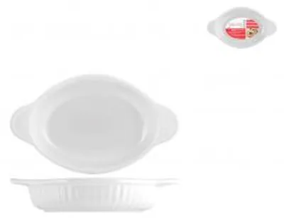 Immagine prodotto di Pirofila Ovale Con Manico Bianco 22X13X5