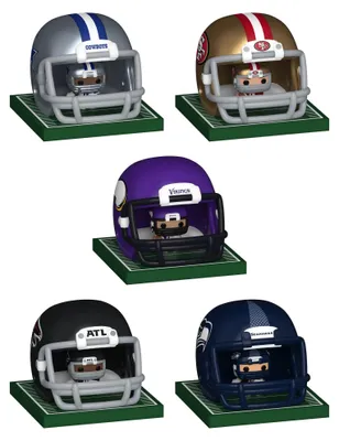 Produktbild von NFL Bitty POP! Helmets Vinyl Figuren NFC Series 1 Sortiment (12)