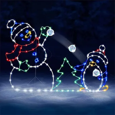 Produktbild von LED Schneemann Weihnachtsdeko Innen Beleuchtet Weihnachtsbeleuchtung Weihnachten Rot