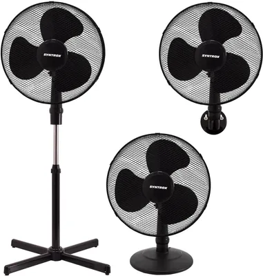 Produktbild von Syntrox Germany 3in1 Standventilator Oszillierend 44W 122cm schwarz
