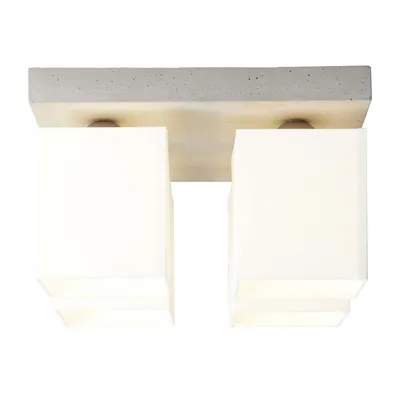 Produktbild von BRILLIANT Lampe Monty Deckenleuchte 4flg beton/weiß | 4x A60, E27, 40W, geeignet für Normallampen (nicht enthalten)