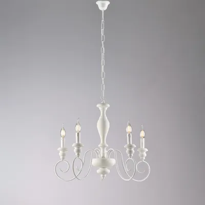 Obrázek produktu pro Shabby Chic Cascina Lustr bílý 5 světel E14