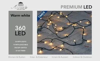 Produktbild von Weihnachtsbeleuchtung im Freien 360 Lichter warmweiß 36 Meter LED Outdoor