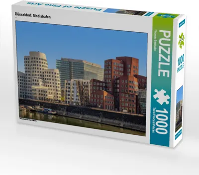 Produktbild von CALVENDO Puzzle Düsseldorf. Mediahafen | 1000 Teile Lege-Größe 64x48cm Foto-Puzzle für glückliche Stunden