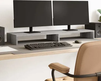 Produktbild von Monitorständer Grau Sonoma 100x27x10 cm Holzwerkstoff - Monitorständer CC31434