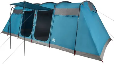 Image de Tente familiale tunnel 8 personnes bleu imperméable