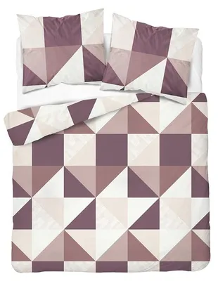 Produktbild von Bettwäsche, Satinbettwäsche, hohe Qualität 160x200 6006b Lila Quadrate