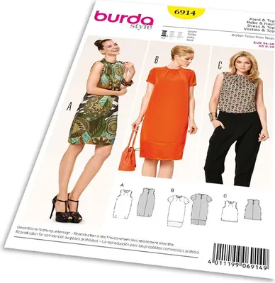 Zdjęcie produktu dla Wzór Burda 6914 – sukienka balonowa, top