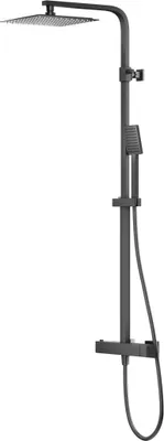 Produktbild von BADLAND Duschsäule Thermostatisch ANGO Duschsystem, Brausegarnitur in Schwarz