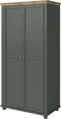 Produktbild von Masseno Drehtürenschrank EVOLETTA 108 cm Kleiderschrank Schlafzimmer Schrank 2-türig Grün