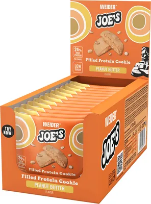 Produktbild von Weider Joe's Filled Protein Cookie (12x60g) Peanut Butter - Funktionelle Lebensmittel - Eiweiß-Snacks