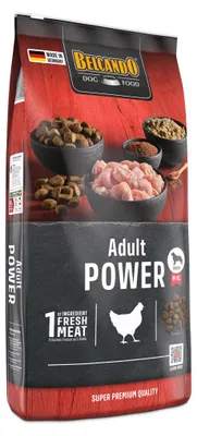 Produktbild von Belcando Adult Power, Adult, jede Rasse, Riese (≥45 kg), Groß (26-44 kg), Mittelgroß (11-25 kg), Klein (5-10 kg), Geflügel, 12,5 kg