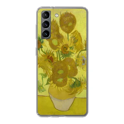 Produktbild von MuchoWow® Handyhülle Schutzhülle Hülle für Samsung Galaxy S21 Sonnenblumen - Vincent van Gogh Silikon Softcase Handy Hülle - Softcase