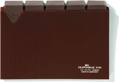 Produktbild von DURABLE Leitregister A6 5/5-tlg. 25 St. umschweißt, 316011 braun