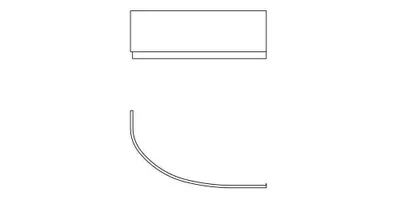 Produktbild von Frontschürze HOTLINE NEU 1600mm asymmetrisch rechts weiß asymmetrisch rechts weiß