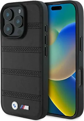 Produktbild von Etui Bmw M Perforiert Und Genäht Linie Magsafe Na Iphone 16 Pro - Czarne