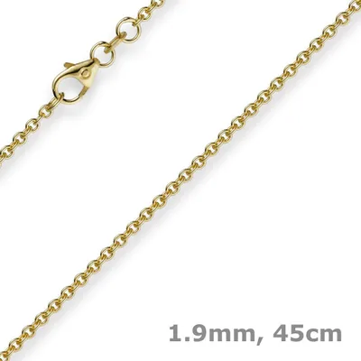 1-9mm-Rund-Ankerkette-585-Gelbgold-45cm