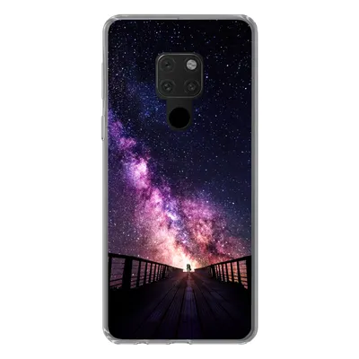 Produktbild von MuchoWow® Handyhülle Schutzhülle Hülle für Huawei P40 Lite Universum - Galaxie - Lila - Jungen - Mädchen - Kinder Silikon Softcase Handy Hülle - Handy