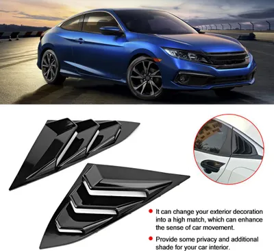 Obrázok produktu pre Oblúkové kryty zadných okien s lamelami, vhodné pre Honda Civic 2016–2019
