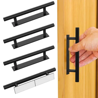 Productafbeelding van Kastgreep zelfklevend - Zwart - 14,9 cm - Set van 4 stuks