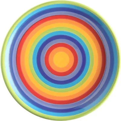 Produktbild von Keramische Regenbogen-Schalenplatte in Mittelgröße, 21 cm Durchmesser