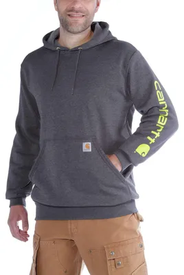 Produktbild von Carhartt Herren Hoodie Midweight Sleeve Logo Hooded, Carbon Heather, S