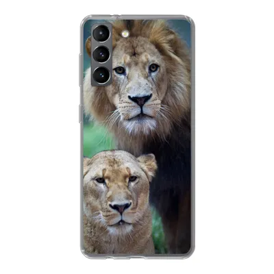 Produktbild von MuchoWow® Handyhülle Schutzhülle Hülle für Samsung Galaxy S21 Porträt - Löwe Silikon Softcase Handy Hülle - Softcase